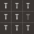 Vector tie icon set Royalty Free Stock Photo