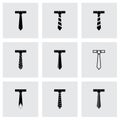 Vector tie icon set Royalty Free Stock Photo