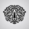 Vector tiger face tattoo sketch Royalty Free Stock Photo