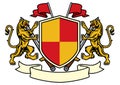 Tiger heraldry in coat of arms style