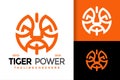 Vector Tiger Power Roar Creative Modern Animals Head Logo