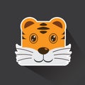 Vector of Tiger in sticker style
