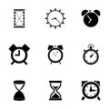 Vector time icons set