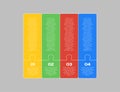 Vector diagram infographic process on 4 steps Royalty Free Stock Photo