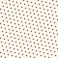 Vector tiny diagonal polka dots seamless pattern. Simple minimal background