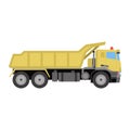 Vector tipper construction industry vehicle illustration.