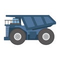 Vector tipper construction industry vehicle illustration.