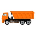 Vector Tipper truck. Dump vehicle. Isolated on white background. Royalty Free Stock Photo