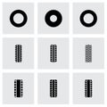 Vector tire icon set