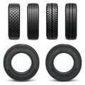 Vector tire icons Royalty Free Stock Photo