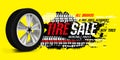 Vector tire sale banner