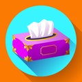 Vector Tissue box flat icon