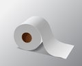 Vector Tissue paper roll, design on gray background