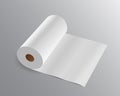 Vector Tissue paper roll long on gray background Royalty Free Stock Photo