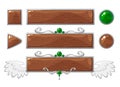 Vector title wood banners