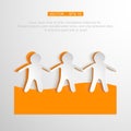 Vector togetherness concept illustration. People