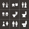 Vector toilet icon set