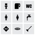Vector toilet icon set