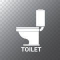 Vector Toilet symbol. toilet sign or toilet bowl isolated on transparent background