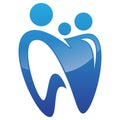Vector tooth for family dental care icon symbol Royalty Free Stock Photo