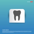 Vector Tooth Icon - Blue Sticker button Royalty Free Stock Photo