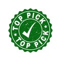 Top Pick Grunge Stamp with Tick