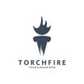 Vector Torch Fire Logo Template