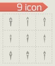 Vector torch icon set