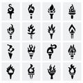 Vector Torch icon set