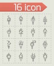 Vector Torch icon set