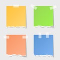 Vector torn paper notes Royalty Free Stock Photo