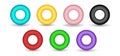 Vector torus set with gradients and shadow for game, icon, package design, logo, mobile, ui, web, education. 3d donut on