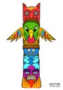 Vector Totem Pole Royalty Free Stock Photo