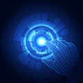 Vector, Touch the future,Interface technology, the future of user experience. abstract background
