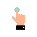 Vector touch screen gesture swipe hand finger icon. Flat illustration pictogram for web site design or mobile app Royalty Free Stock Photo