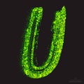 Vector Toxic Font 001. Letter U