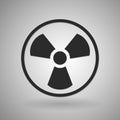 Vector toxic icon. Radioactive sign