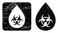 Grunge Toxic Liquid Drop Subtracted Stamp