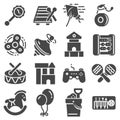 Vector toys icon collection - silhouette illustration