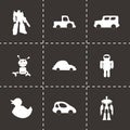 Vector toys icons set Royalty Free Stock Photo