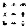 Vector toys icons set