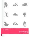 Vector toys icons set Royalty Free Stock Photo