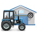 Vector Tractor Repair Concept