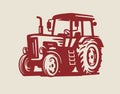 Vector Tractor symbol Royalty Free Stock Photo