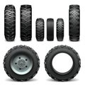 Vector Tractor Tires Royalty Free Stock Photo