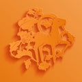 Vector traditional chinese goat paper cutting