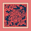Vector Traditional Framed Chinese Paper Cutting Art