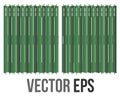 Vector traditional Hong Kong retro style green shop front matel gate rolling door design