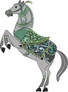 Vector traditional horse shield design / logo