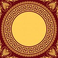 Vector Traditional vintage gold Greek ornament (Meander) Royalty Free Stock Photo
